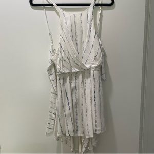 Rumors Blue and White Romper